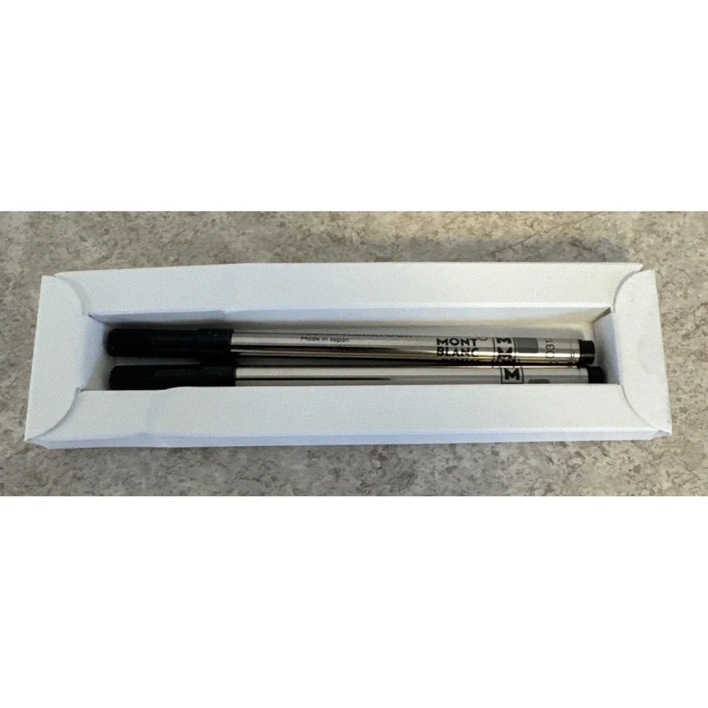 Montblanc Mystery Black Rollerball Refills Medium 2‎ Packs (4 Refills)